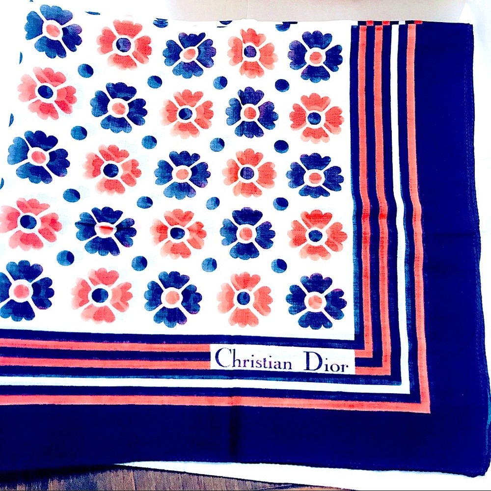 🥳HP🆕Rare: Luxury French Designer Christian_DIOR | MOD Floral Dainty SQUARE HP - Picture 6 of 16
